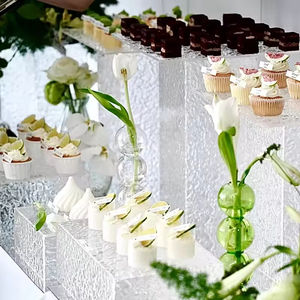Nouvel Arrivage Superbe Ensemble Présentoir Buffet en Acrylique Cubes Emboîtables pour Aliments Supports en Acrylique pour Mariage Emballé en Boîte - Product Image 5