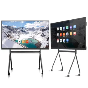 Lonton Hệ điều hành ANDROID 4K màn hình cảm ứng tương tác bảng thông minh tất cả-trong-một máy với loa cho giảng dạy 65 inch màn hình cảm ứng