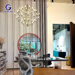 Décorations en aluminium, rideau en <span class=keywords><strong>maille</strong></span> <span class=keywords><strong>de</strong></span> fil tissé, rideau en chaîne métallique pour <span class=keywords><strong>café</strong></span> - Product Image 3