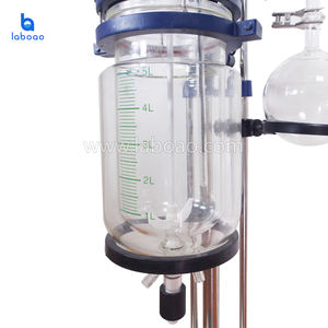 The chemical jacketed glass reactor with PTFE seal Tough the solvents guarantee a long durability - Product Image 4
