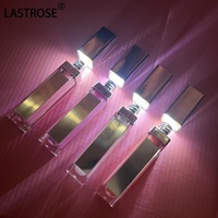 Rouge à lèvres liquide mat imperméable végétalien 7ML brillant à paillettes Nude clair marque privée brillant à lèvres de luxe avec lumière LED et miroir