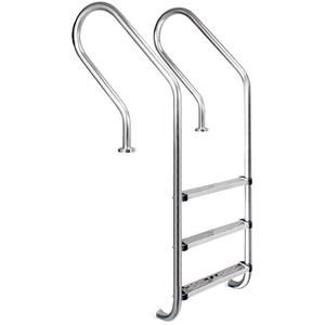 <span class=keywords><strong>Scala</strong></span> per Piscina a 5 Gradini in Acciaio Inox, Tipo a Montaggio a Parete, Antiscivolo per Piscine Interrate con Bordo a Sfioro - Product Image 1