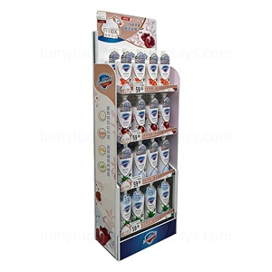 Étagères de présentation de shampooing en métal 3 en 1 sur pied avec étagères en panneaux perforés en PVC Marchandises pour produits de douche Supermarché - Product Image 2