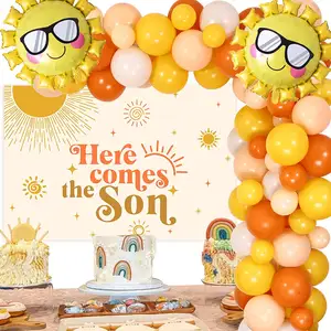 13 anni di fabbrica all'ingrosso personalizzabile Cheereveal arriva il figlio Baby Shower decorazioni Boho Sun Balloon Garland Arch Kit