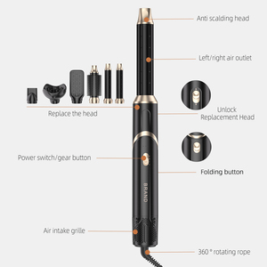 Pengering Rambut Ionik 5 in 1 Guangzhou Welltop 1000W, Set Sikat Udara Panas Pengering Cepat, Multi Styler Wanita - Product Image 2
