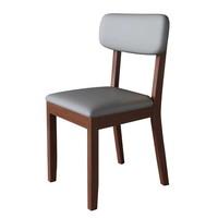 Chaise de salle à manger moderne en bois massif avec siège rembourré, style mid-century, pour restaurant, café, hôtel, maison, avec dossier confortable en bois
