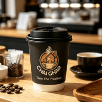 Gobelets en papier personnalisés pour café, jetables, creux, épaissis, isolés, pour boissons chaudes à emporter, thé au lait, café