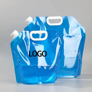 Biểu Tượng Tùy Chỉnh Bule Màu Xách Tay 1.5L 2.5L 5L 8L 10L Rõ Ràng Uống Nước Giải Khát Túi Spout Pouch Với Tay Cầm Mạnh Mẽ - Product Image 1