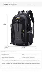 Mochila de senderismo al aire libre 40l Bolsa de viaje ligera de gran capacidad <span class=keywords><strong>Mochilas</strong></span> escolares de ciclismo impermeables para hombres y mujeres - Product Image 3
