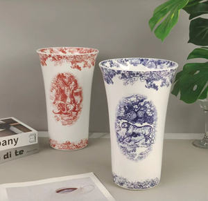 Vase en céramique de style nordique, vase à fleurs séchées, décoration créative simple pour salon, décoration d'intérieur - Product Image 1