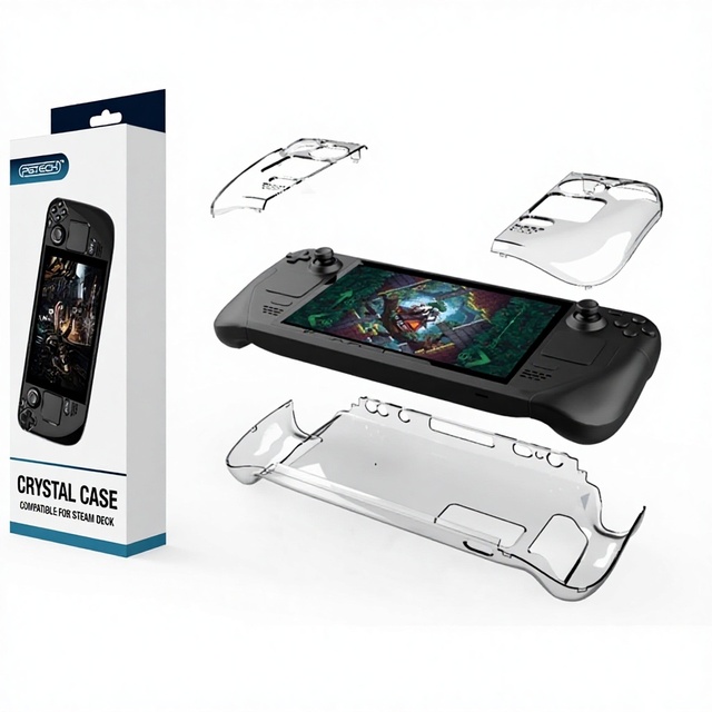 Steam Deck Split Crystal Transparent PC Hard Protective Case for Console GP-806