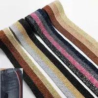 38mm Wide Sewing Elastic Band Black Twill Woven Elastic Webbing