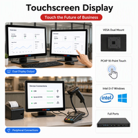 PCAP Touchscreen-Display mit Doppelausgang, USB 3.0, RJ45, COM-Anschluss, Audio, 43 Zoll
