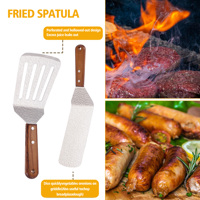 Spatule à griller à fentes, lame solide à fentes, pour plaque chauffante et barbecue, spatule à griller à fentes large