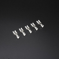 Conector de terminal de crimpado de resorte de 6.3mm con contacto de latón y cubierta transparente ignífuga para arnés de cableado automotriz, juego macho y hembra