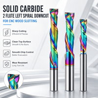 Fraise spirale à double dent en carbure de tungstène revêtu AlTiN 4mm 6mm pour acrylique MDF, outil de fraisage CNC sur mesure ODM