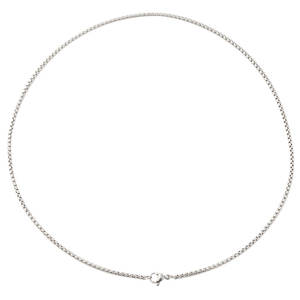 PB063 clásico 2mm plata oro Color perla cadena nueva moda collar de acero inoxidable para fiestas forma geométrica - Product Image 6