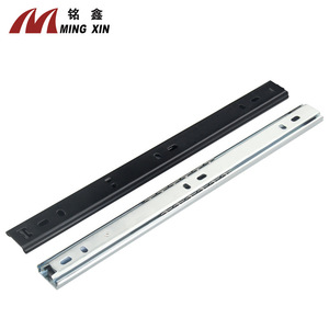 Corredera de cajón Ming Xin de 28 pulgadas con rodamientos de bolas de dos secciones, 1.0mm de grosor, amortiguación silenciosa - Product Image 2