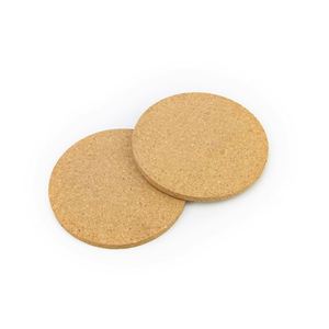 Sous-verres en bois classiques écologiques antidérapants avec logo gravé personnalisé - Product Image 2