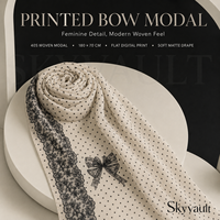 Foulard Hijab en Modal Imprimé Dentelle à Pois, Tissé 40S, Doux et Respirant, pour Femme, Personnalisation OEM ODM Disponible