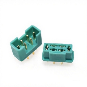 Juego de Conectores Hexagonales de 6 Pines Amass MPX (AM-1016) - Conectores Macho y Hembra Chapados en Oro con Funda de Nailon para Receptor de Aviones Planeadores/RC - Product Image 1