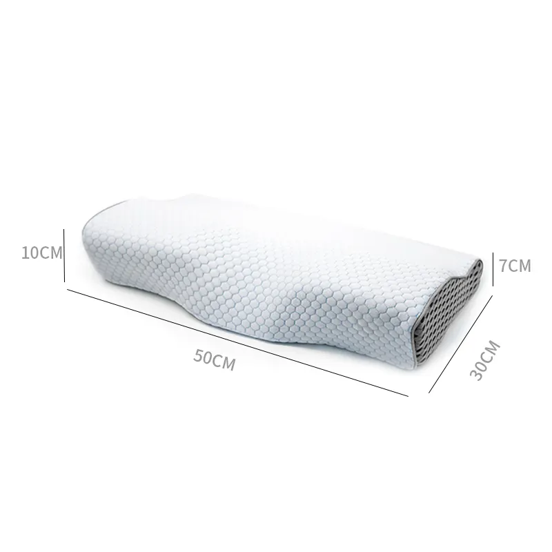 2024 bantal tempat tidur Premium Tencel kain penutup ortopedi bentuk serviks busa memori bantal leher tidur