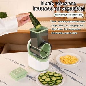 Factory Price 6in1 Stainless Steel <b>Vegetable</b> Cutting Automatic Shredding Slicer Large-Capacity Rotary Grater Masher <b>Vegetable</b> - Product Image 3