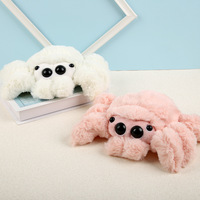 Peluche Lucas Little Spider, jouet en peluche noir et blanc, figurine en polyester, taille 17 cm, unisexe, pour les enfants de 5 à 7 ans