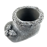 Pot de fleurs moderne en ciment fait main en forme de chaussures de Noël, écologique, pour plantes succulentes et cactus, utilisation extérieure