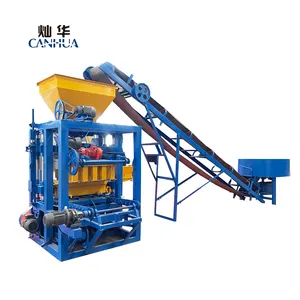 Business Ponedora Manual De Block De Concreto Qt4-24 Mini Production Factory Small Manual Block Forming Machine Blue Cement 1800