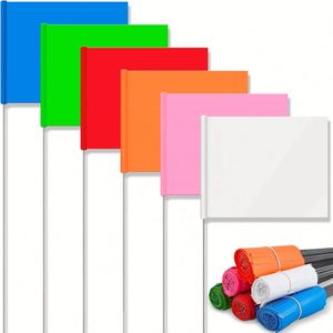 Drapeaux de marquage de jardin en PVC couleur unie, vente chaude, en gros, promotionnels, pour l'irrigation, fanions, marqueurs de jardin en fibre de verre - Product Image 2