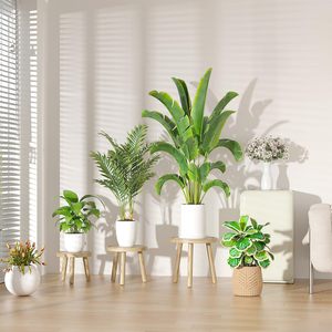 Wooden Flower Stand Storage Rack For Indoor Plants Living Room <b>Bedroom</b> Balcony Display <b>Shelf</b> - Product Image 1