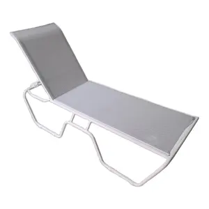 Tumbona plegable de aluminio para jardín, Patio, playa, piscina, silla de ocio, pedido por correo, tumbona de tela