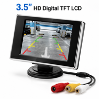 Monitor TFT RGB de 3.5 Pulgadas para Auto con Resolución de 480x272 - Cámara de Reversa Portátil para Tablero y Entrada AV Bidireccional para Vehículo/Camioneta/SUV