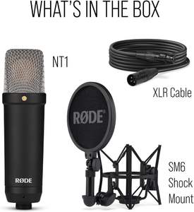 Sigma R DE NT1 Signature Series Large-Diaphragm Condenser <b>Microphone</b> with Shock Mount Pop Filter XLR <b>Cable</b> for Music Production - Product Image 6