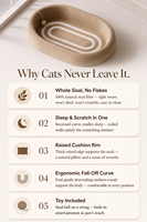 FANCIE Lit et griffoir pour chat en sisal 2-en-1, ovale, tressé à la main, en corde de sisal intégrale, naturel, sans produits chimiques, OEM, vente en gros