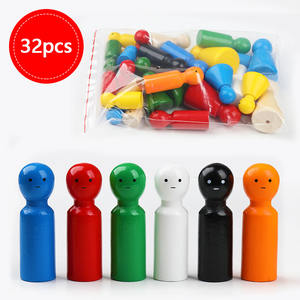 Muñeca de madera con ojos estampados de colores, 32 Uds., artículo decorativo para el hogar, alivio del estrés, muñeca pequeña de madera, muñeca psicológica en bolsa - Product Image 3