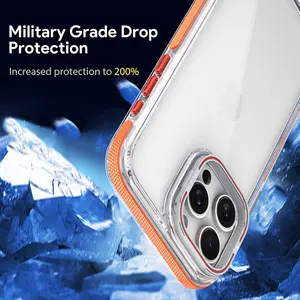 IPhone 16 15 14 13 Pro Max 휴대 전화 커버에 대한 새로운 렌즈 홀더가있는 도매 럭셔리 다채로운 하드 PC 투명 전화 케이스