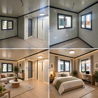 Maison modulaire en conteneur de 20 pieds, aménagement pratique à deux chambres, résidence familiale moderne