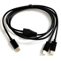 Cable de carga USB C 2 en 1 de 1,5 metros, de 2 a 2, 2 en 1