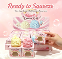 Jouet Squishy en forme de rouleau de crème mignon, à rebond lent, doux et parfumé, jouet à presser en forme de gâteau, anti-stress, sensoriel, cadeau fidget