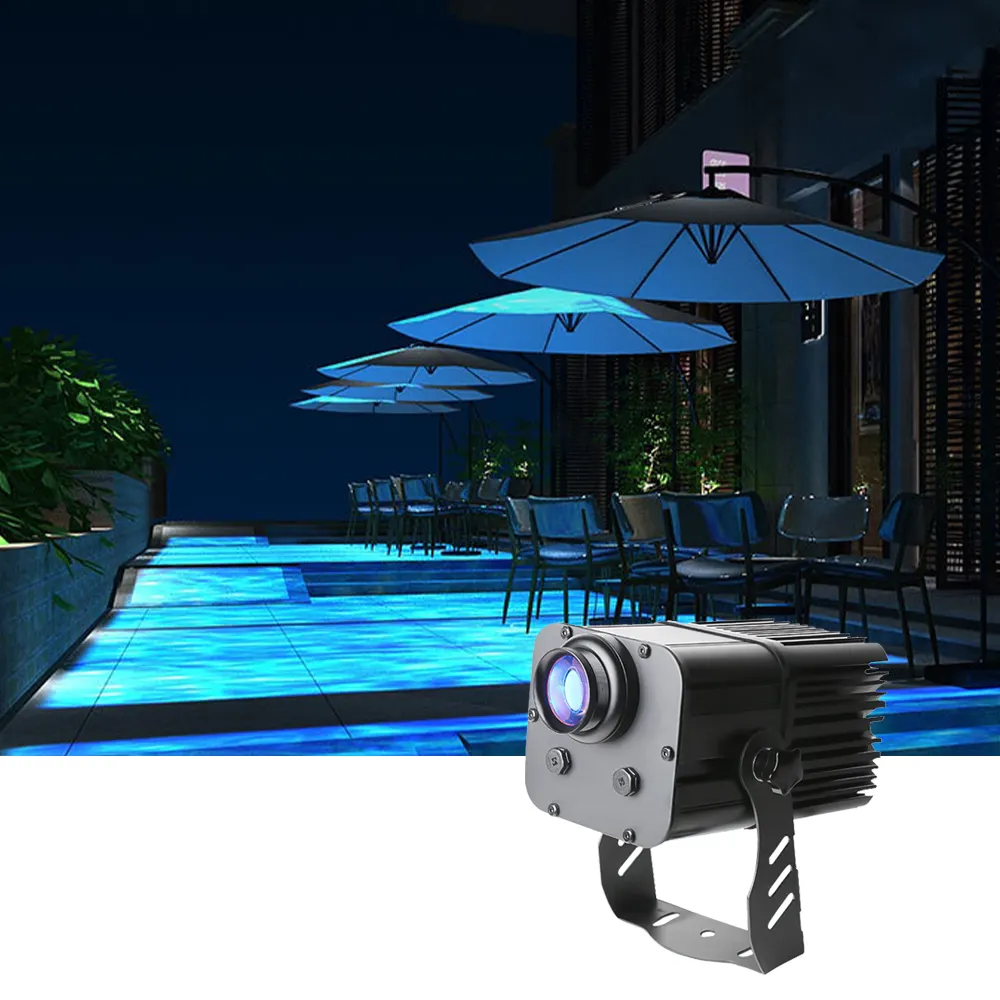 Iluminación nocturna al aire libre IP65 impermeable LED dinámico 50W patrón de agua luz escénica pasillo Hotel acuario Luz de proyección