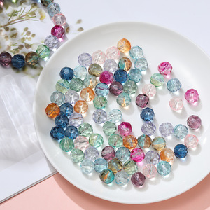 Perles de verre cristal dégradées de 10 mm, facettées, rondes, en vrac, pour la création de bijoux - Product Image 4