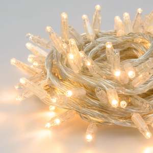 ไฟเส้น LED สำหรับภายนอกอาคาร มาตรฐาน IP67  วัสดุ PVC ใส กันน้ำ ไม่กระพริบ เชื่อมต่อได้ ปรับความสว่างได้ แสงวอร์มไวท์ 2700K ความยาว 10 เมตร 110V ปลั๊กแบบ US - Product Image 1