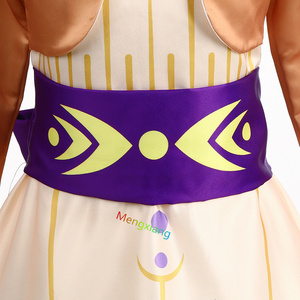 Robe de princesse <span class=keywords><strong>Anna</strong></span> pour filles <span class=keywords><strong>Costume</strong></span> Elsa avec accessoires Déguisement jaune Fête d'anniversaire pour enfants Noël Halloween Cosplay - Product Image 4