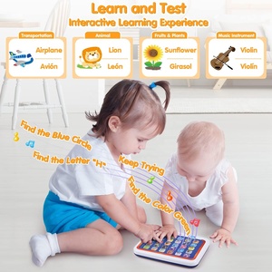 Tablette d'apprentissage <span class=keywords><strong>espagnol</strong></span> et anglais pour enfants, interactive bilingue, <span class=keywords><strong>alphabet</strong></span> ABC, lettres, mots, jouets éducatifs sur les couleurs - Product Image 4