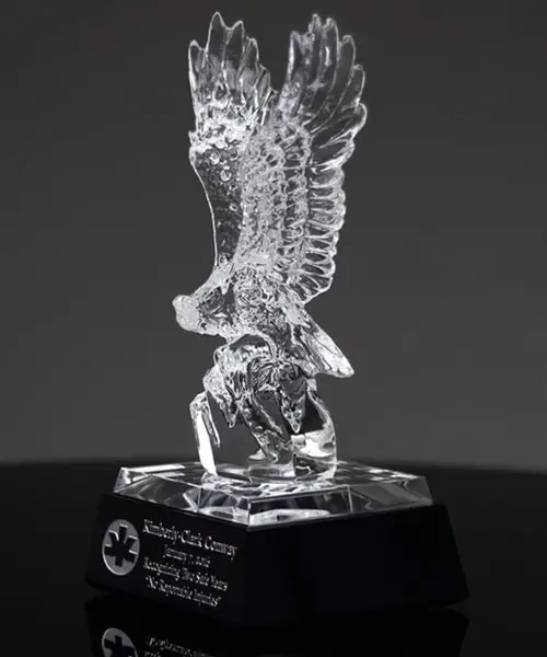 High quality Customized Fashion Crystal Trophy By Manufacturer K9 Crystal Glass Trophy Eagle Crystal Glass Trophy