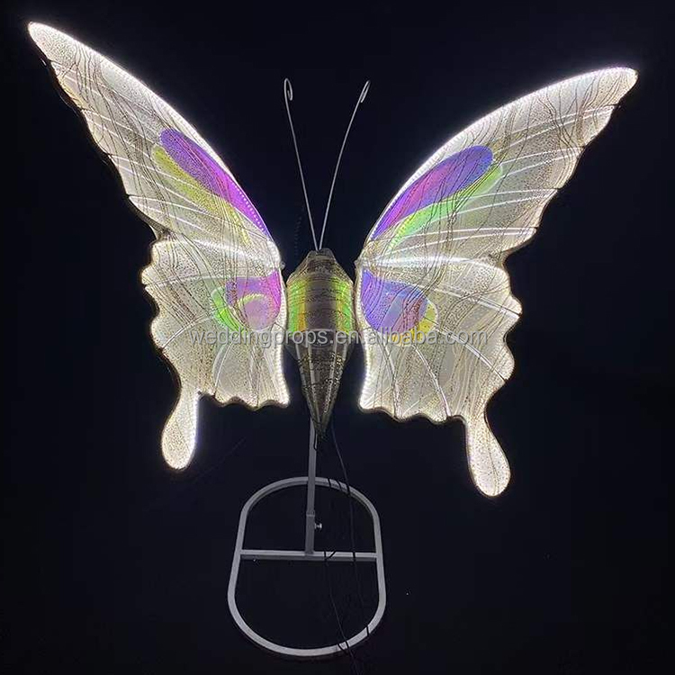 Professional LED Butterfly Light Stand for Walkway & Wedding Event