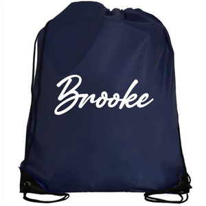 Personalized Promotional Gym Custom DrawString Bag Plastic Nylon Sports Polyester Zipper Backpack Drawstring Bags with logo