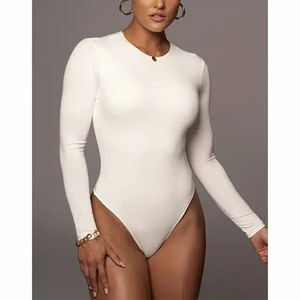 <span class=keywords><strong>Combinaison</strong></span> moulante à manches longues pour <span class=keywords><strong>femme</strong></span>, <span class=keywords><strong>en</strong></span> tissu extensible, sexy, pour la mode streetwear - Product Image 3